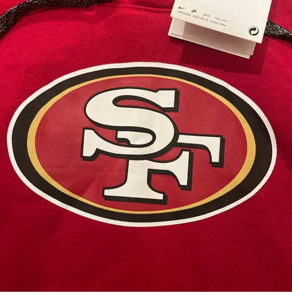 NWT Nike NFL San Francisco 49ers Pullover Hoodie Red Men’s Size S - Picture 3 of 7